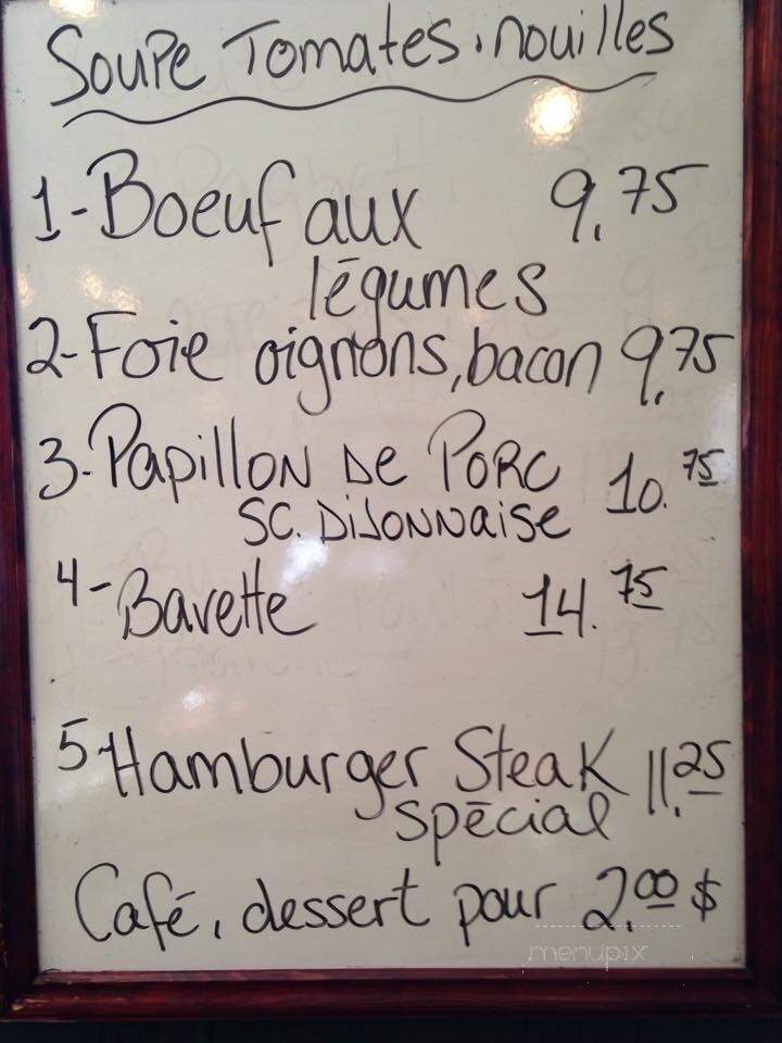 Brasserie Tremblay - Longueuil, QC menu_pic