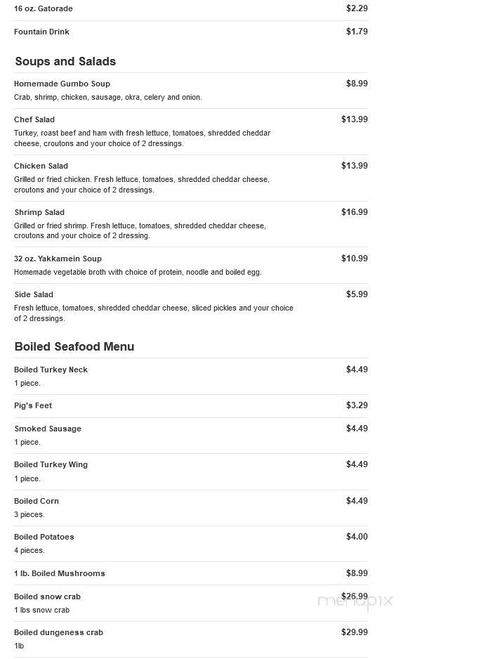 Kingfish Seafood Market - Slidell, LA menu_pic