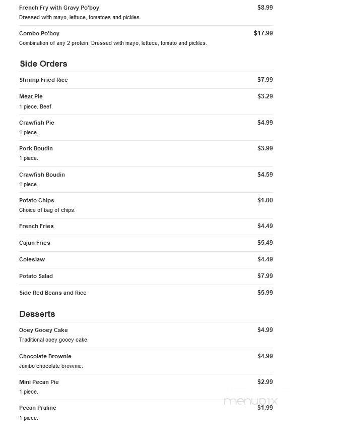 Kingfish Seafood Market - Slidell, LA menu_pic