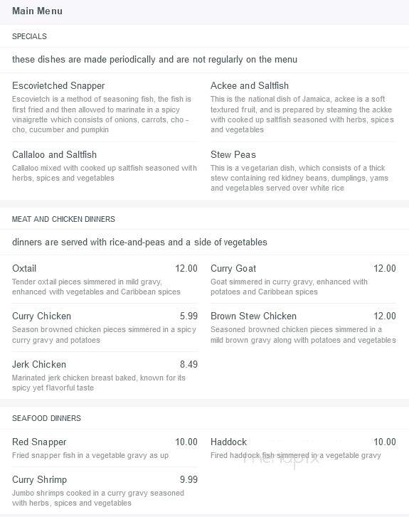 Doctor Bird - Buffalo, NY menu_pic