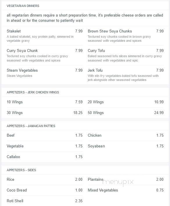 Doctor Bird - Buffalo, NY menu_pic