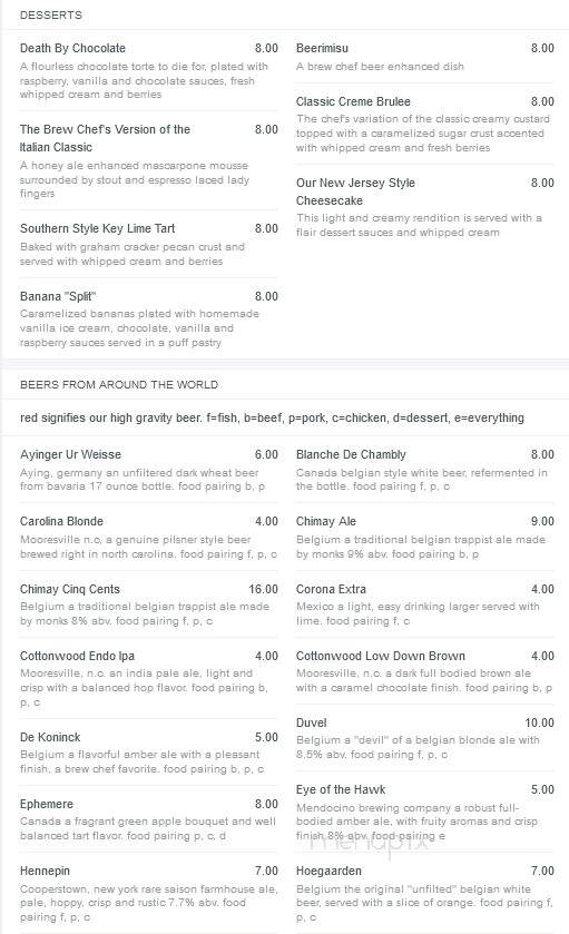 Tim Schafer's At Lake Norman - Sherrills Ford, NC menu_pic