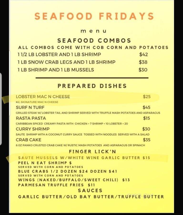 Kens cooking lounge - New York, NY menu_pic