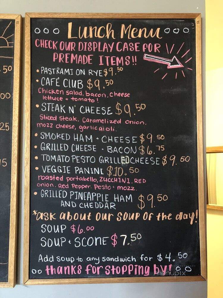 Cafe Bean - Perth, ON menu_pic