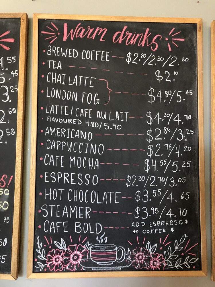 Cafe Bean - Perth, ON menu_pic