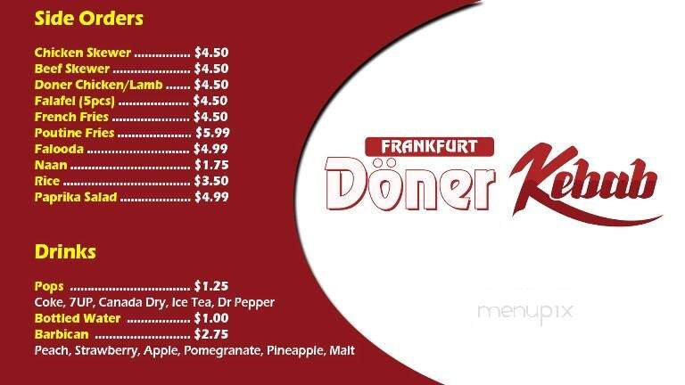 Frankfurt Doner Kebab - Delta, BC menu_pic