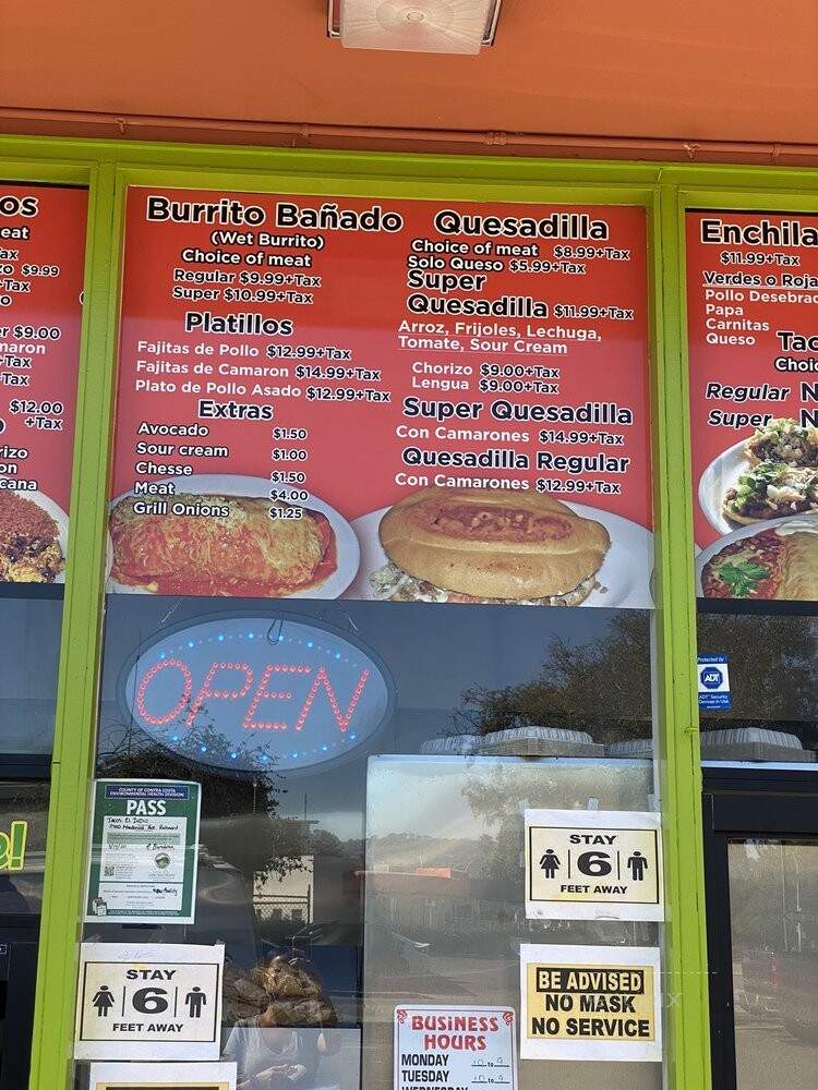 Tacos El Indio - Richmond, CA menu_pic
