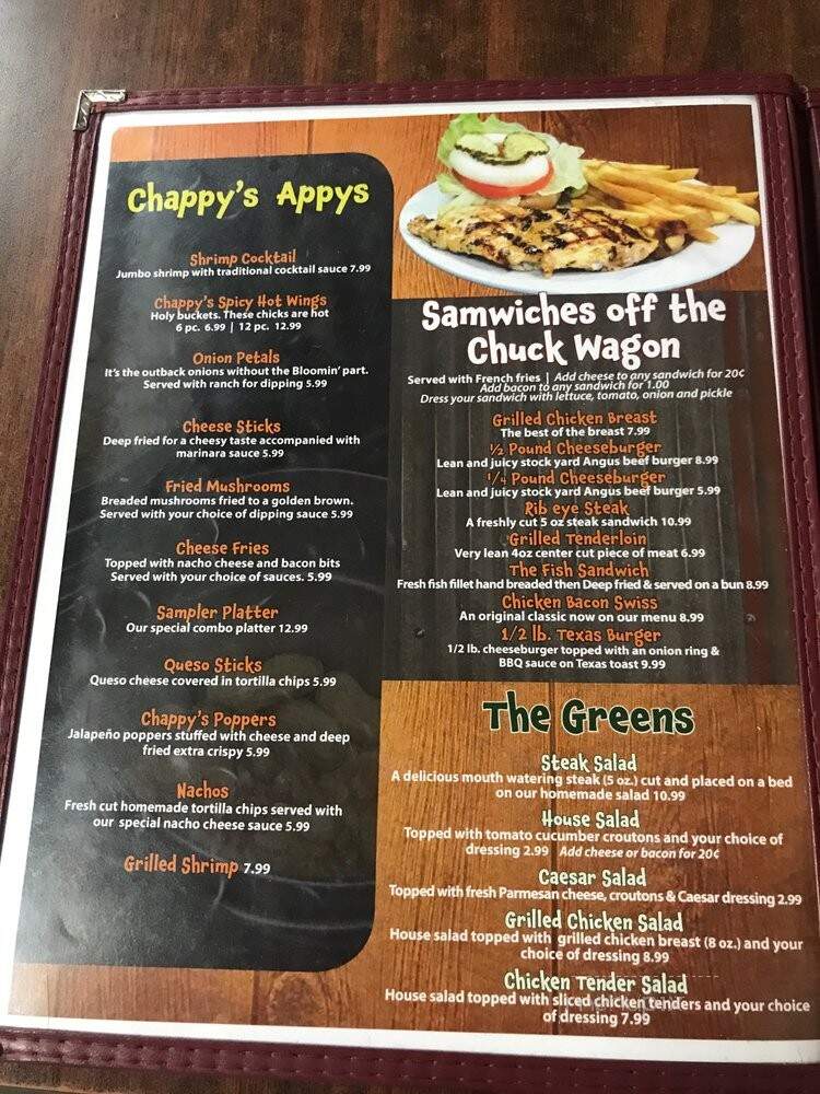 Chappy's Steakhouse - Grayville, IL menu_pic