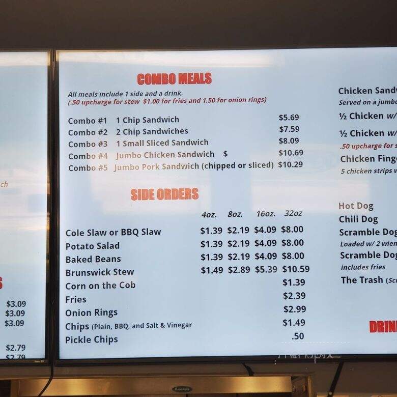 Chicken Comers BBQ - Phenix City, AL menu_pic