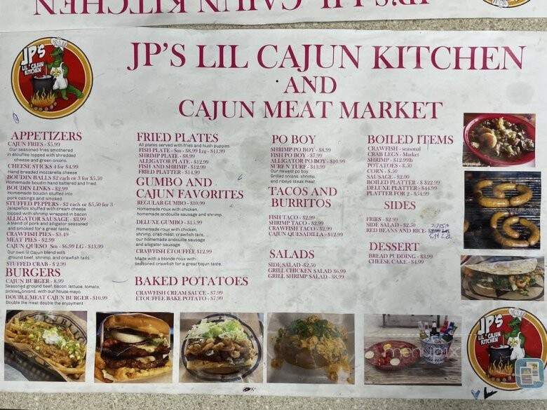 Menu of Moon's Cajun Meats in Nacogdoches, TX 75964