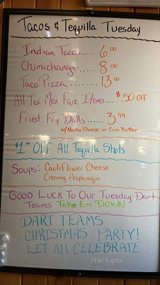 Reds Bar & Grill - Gresham, WI menu_pic