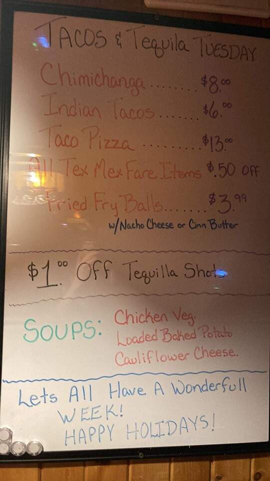 Reds Bar & Grill - Gresham, WI menu_pic
