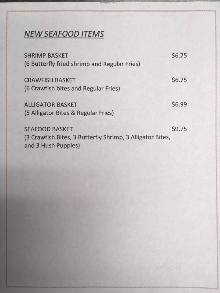 RG Trading Post - Fort Towson, OK menu_pic