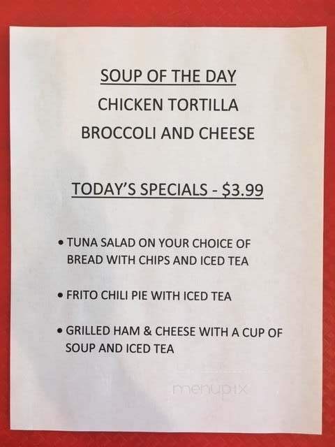RG Trading Post - Fort Towson, OK menu_pic