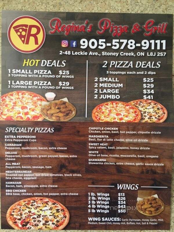 Regina's Pizza & Grill - Hamilton, ON