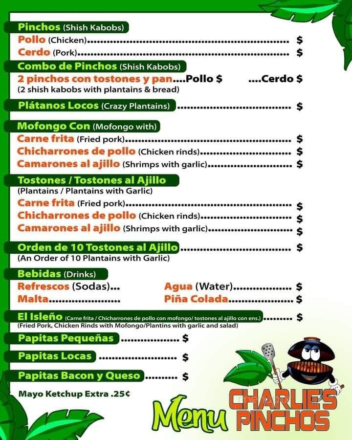 Charlie's Pinchos - Ocala, FL menu_pic