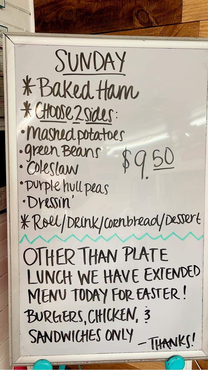 Milledgeville Cafe - Milledgeville, TN menu_pic