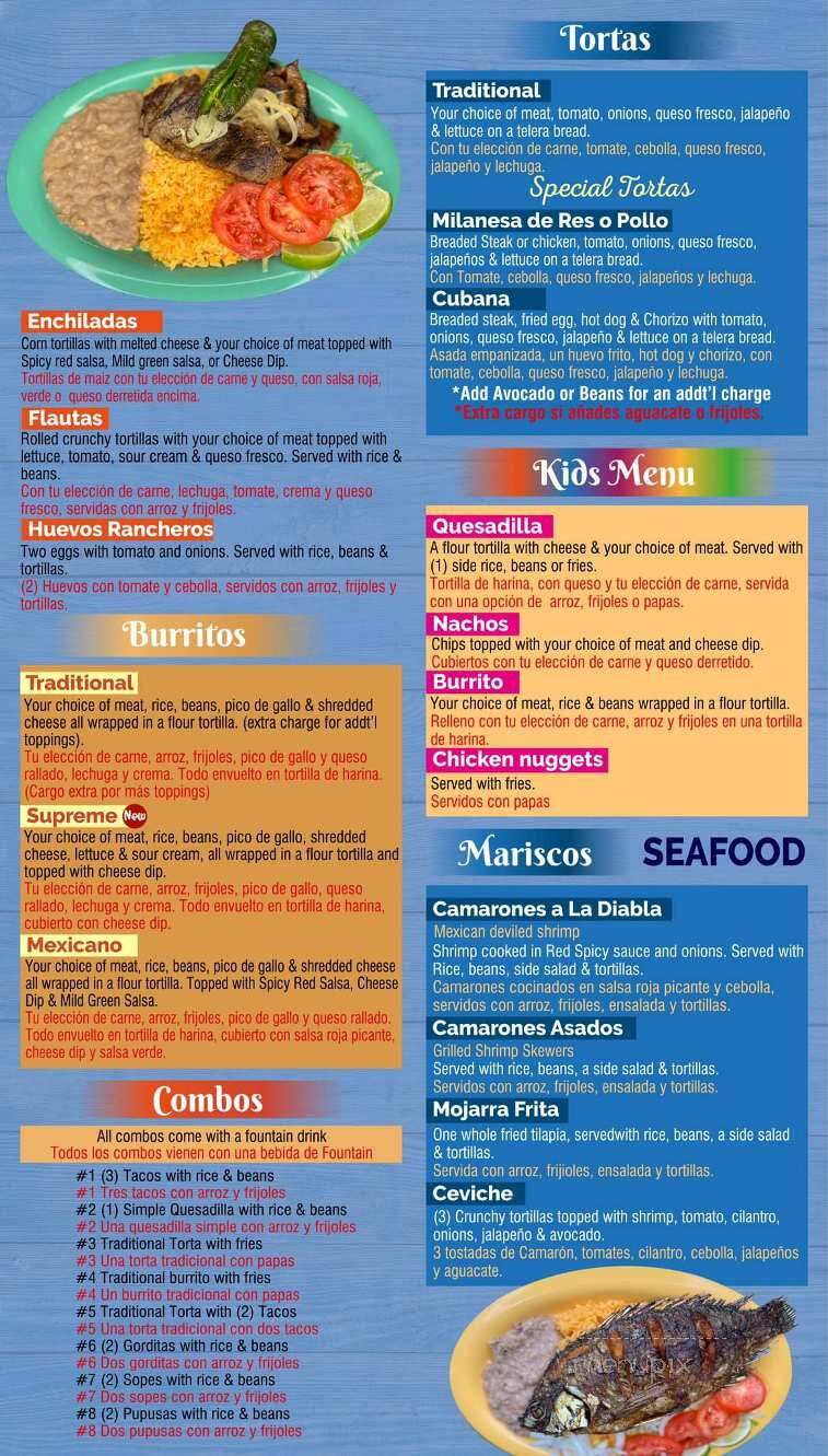 Estela's Taqueria - Calhoun, GA menu_pic