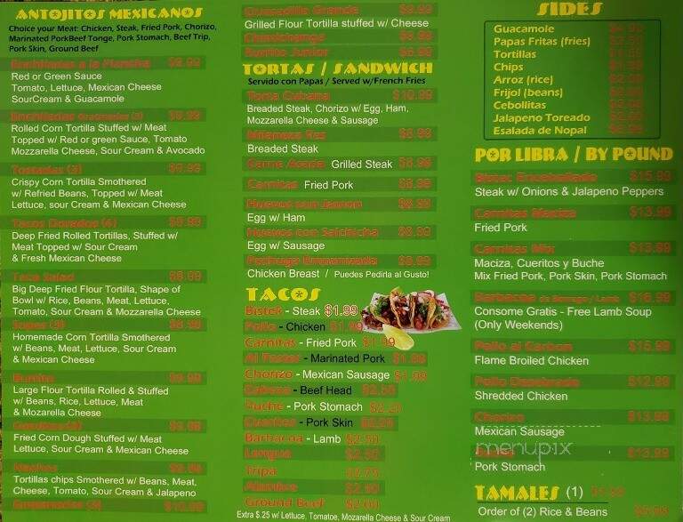 Con Sabor Mexican Restaurant - Dunedin, FL menu_pic