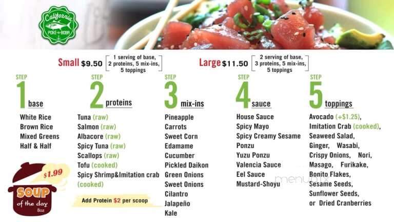 California Poke n Boba - Santa Clarita, CA menu_pic