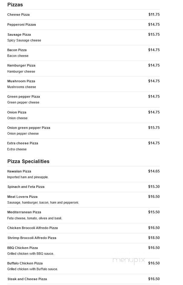 Pizza Maria - Braintree, MA menu_pic