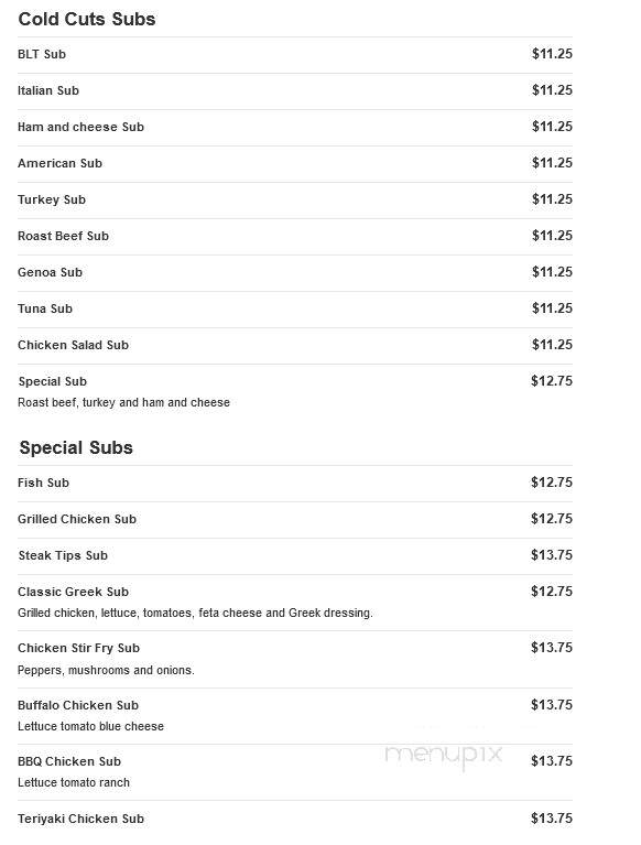 Pizza Maria - Braintree, MA menu_pic