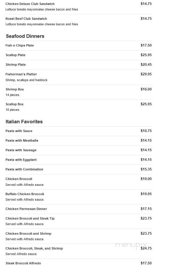 Pizza Maria - Braintree, MA menu_pic