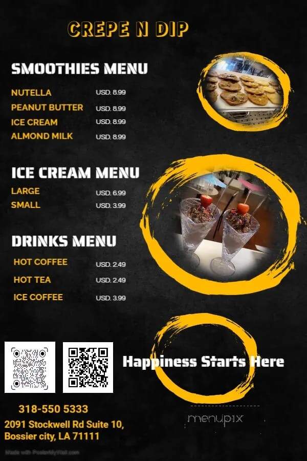 Crepe N Dip - Bossier City, LA menu_pic