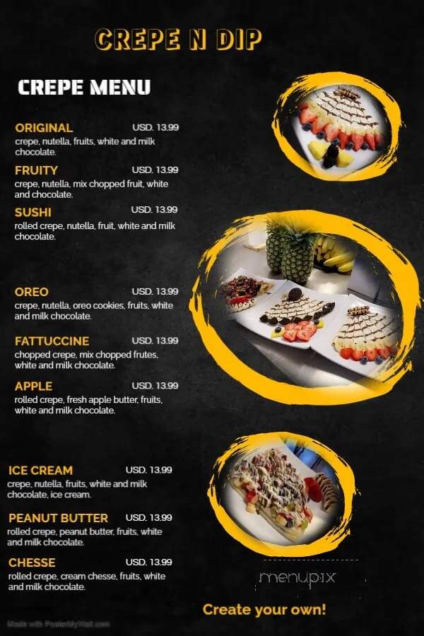 Crepe N Dip - Bossier City, LA menu_pic