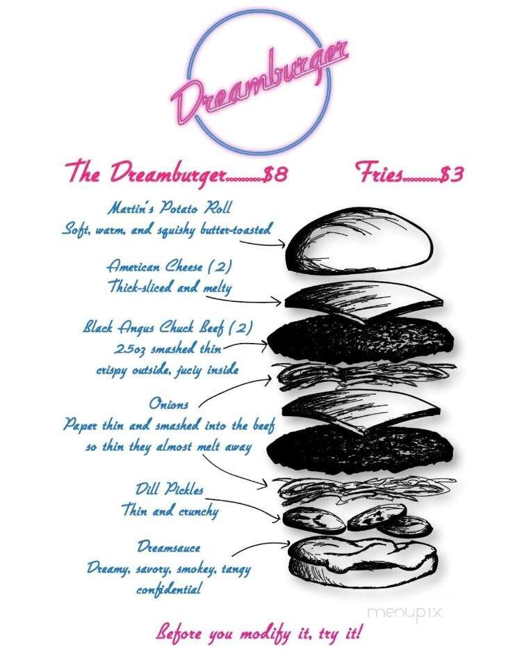 Dreamburger - Nashville, TN menu_pic