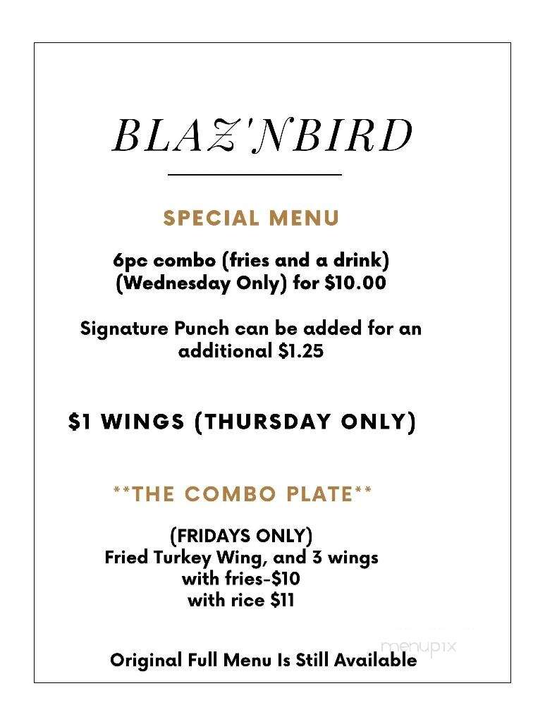 Blaz N Bird Wings & More - Natchez, MS menu_pic