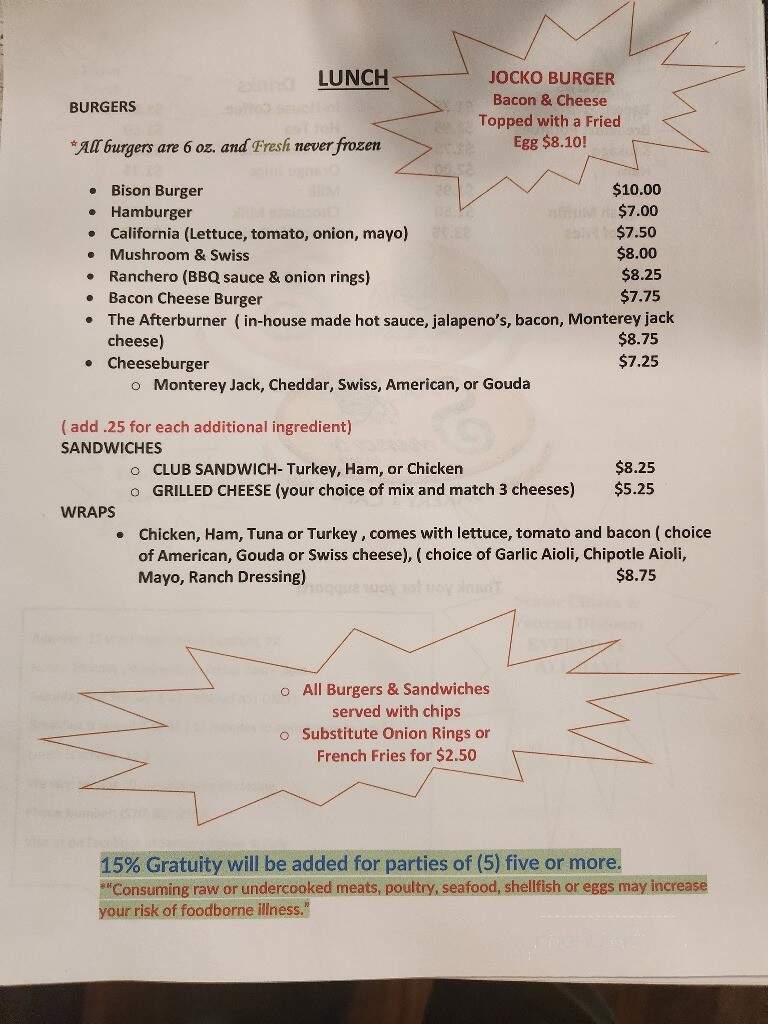 Serina's Bakery & Cafe - Lansford, PA menu_pic
