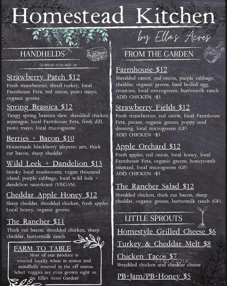 Ella's Acres - Horseheads, NY menu_pic