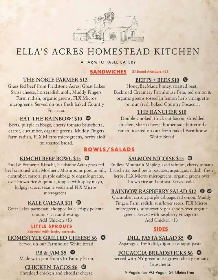 Ella's Acres - Horseheads, NY menu_pic