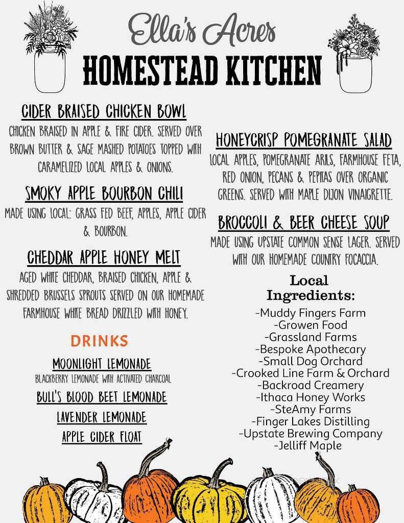 Ella's Acres - Horseheads, NY menu_pic