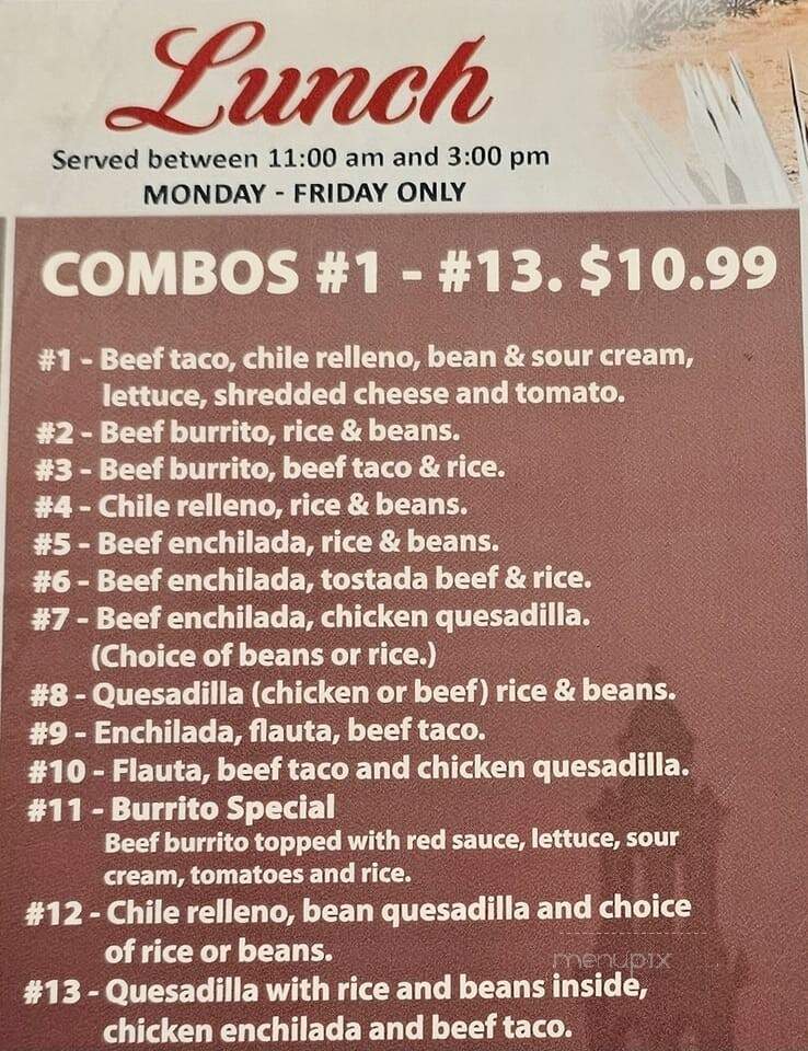 El Jimador - Sussex, WI menu_pic