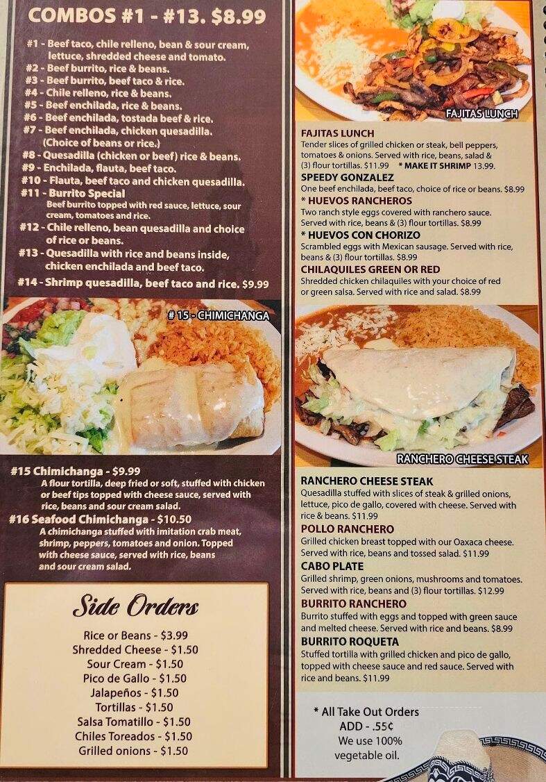 El Jimador - Sussex, WI menu_pic