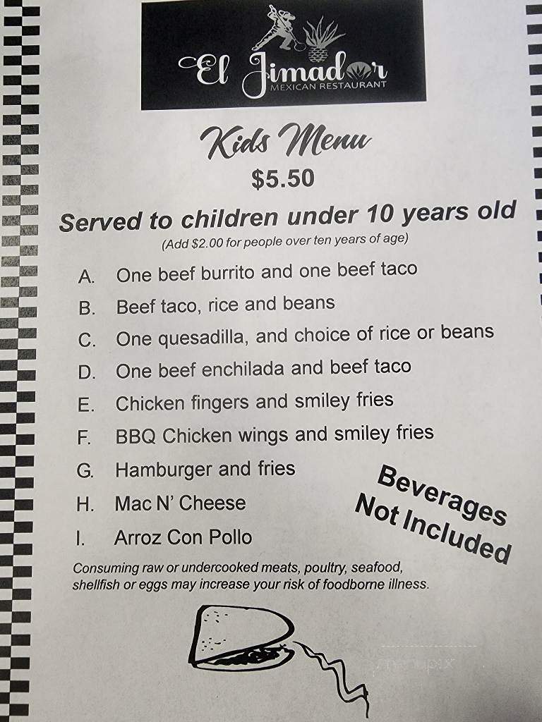 El Jimador - Sussex, WI menu_pic