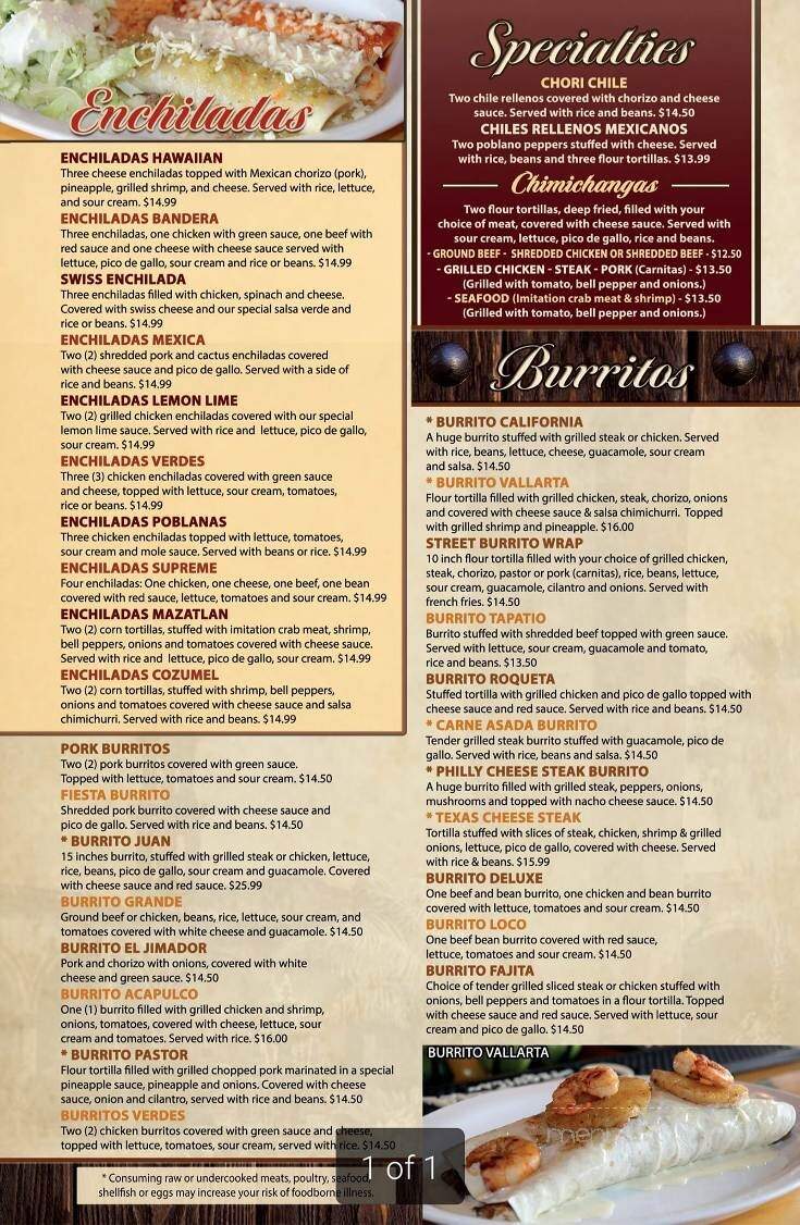El Jimador - Sussex, WI menu_pic