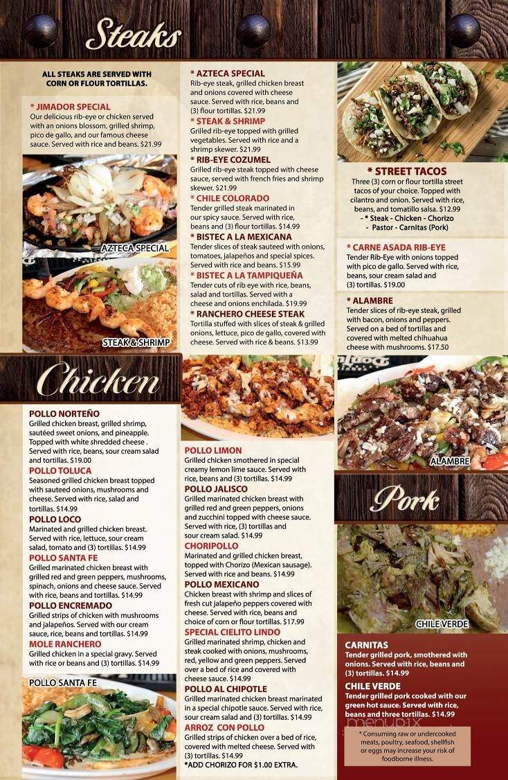 El Jimador - Sussex, WI menu_pic