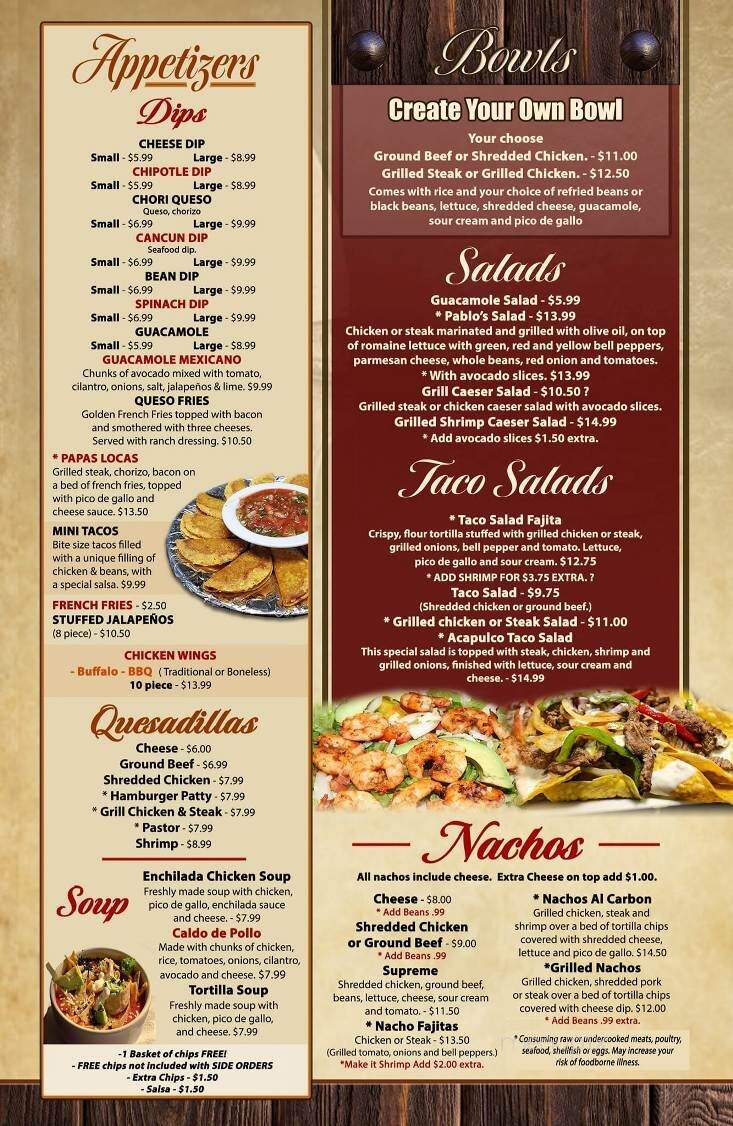 El Jimador - Sussex, WI menu_pic