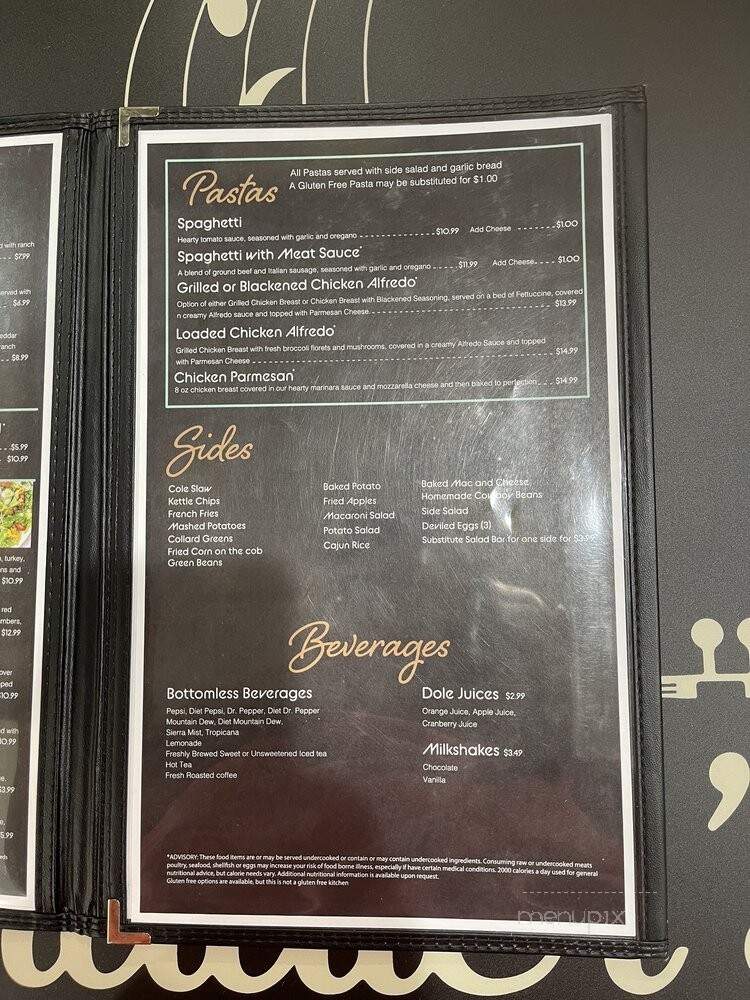 Fiddler's - Hillsville, VA menu_pic