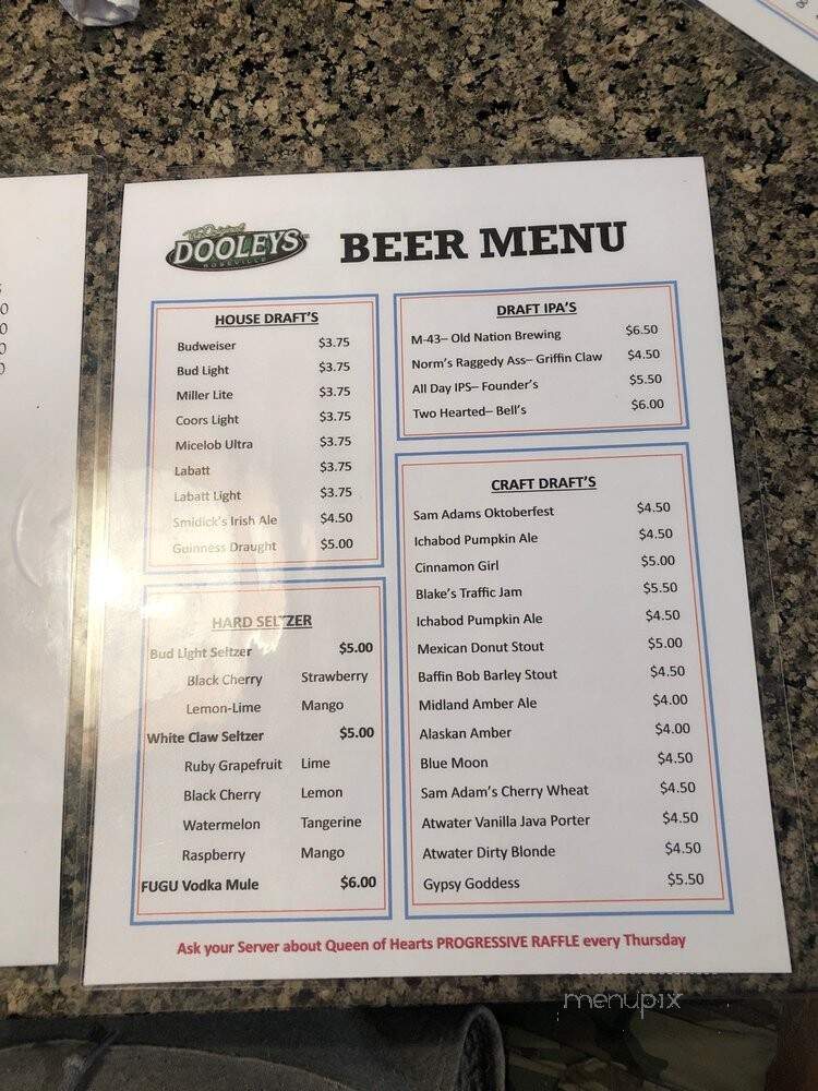 Dooley's Tavern - Roseville, MI menu_pic