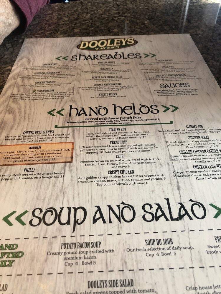 Dooley's Tavern - Roseville, MI menu_pic