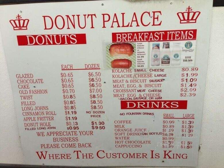 Donut Palace - Leavenworth, KS menu_pic