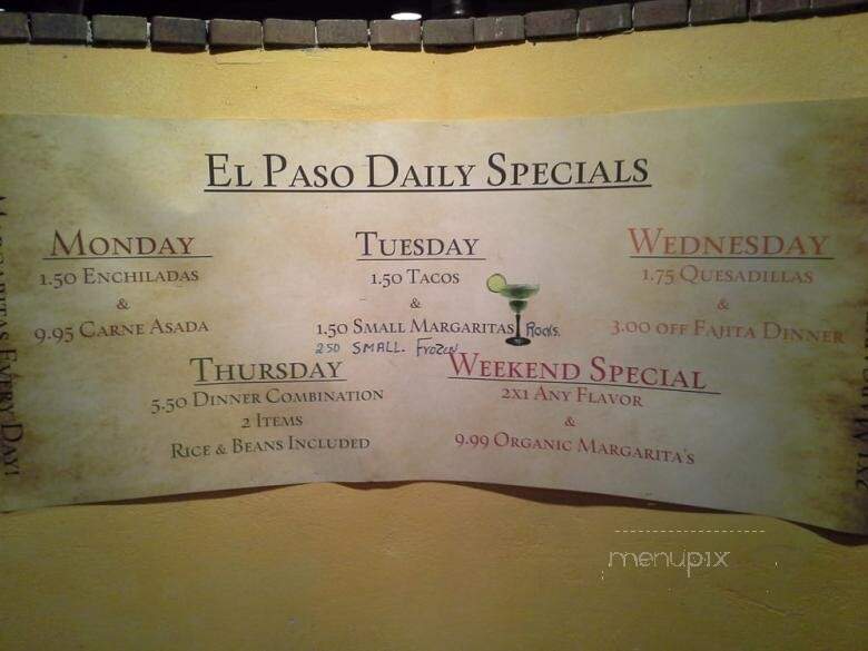 El Paso Mexican Grill & Cantina - Navarre, FL menu_pic