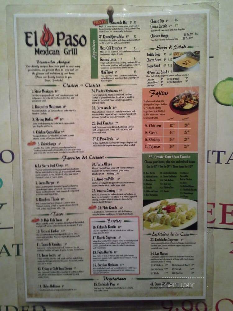 El Paso Mexican Grill & Cantina - Navarre, FL menu_pic