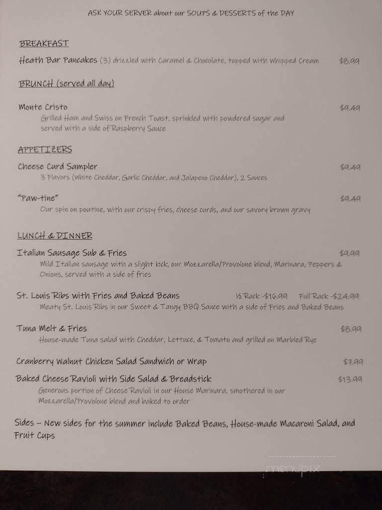 Digsby's Pizza Pasta & Pub Grub - Seville, OH menu_pic