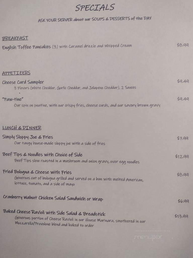 Digsby's Pizza Pasta & Pub Grub - Seville, OH menu_pic