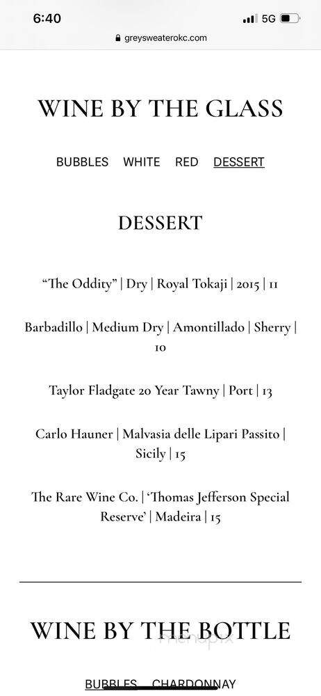 Grey Sweater - Oklahoma City, OK menu_pic